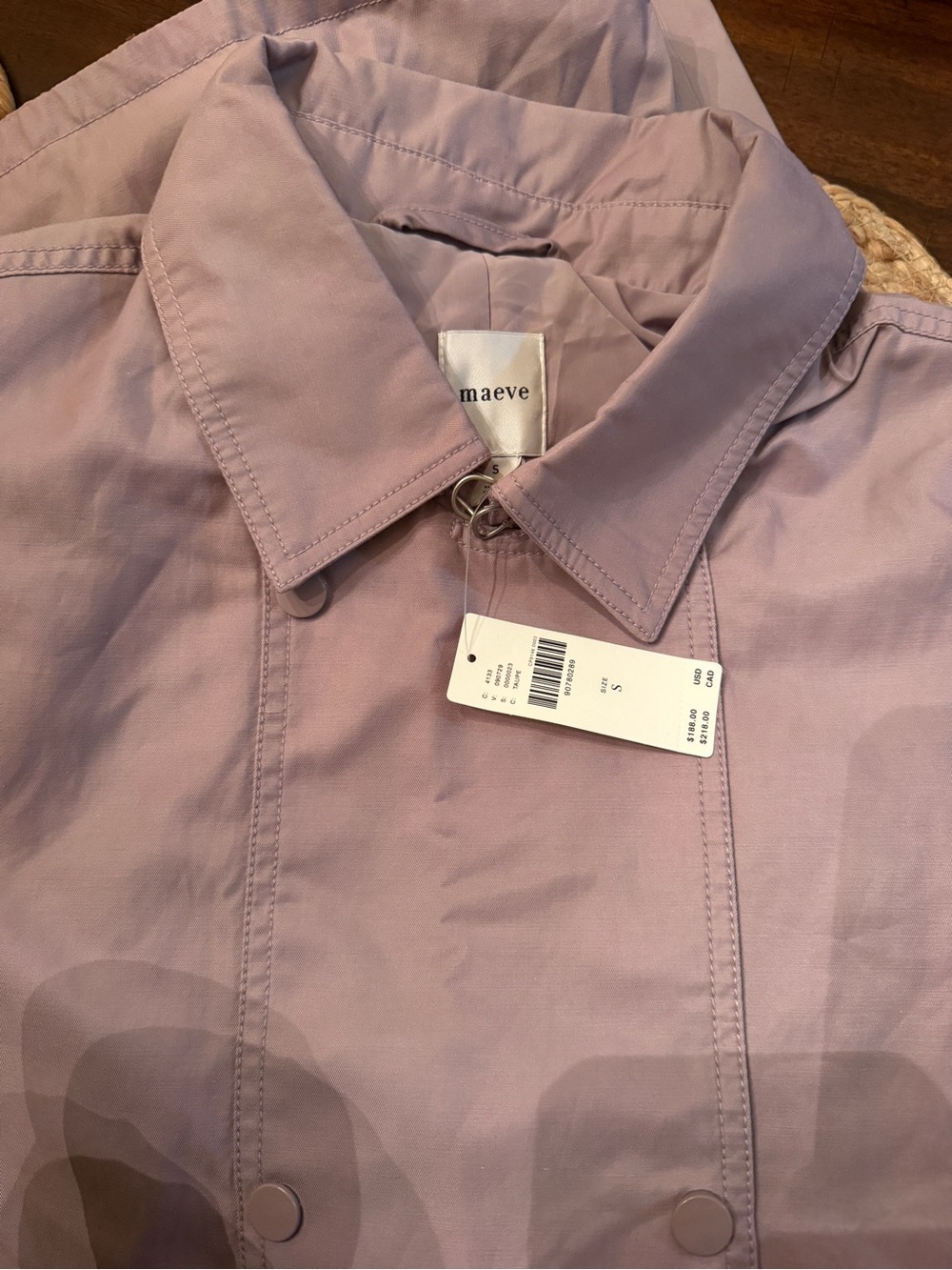 Anthropologie Mauve  Oversized Long Trench Coat - Picture 4 of 4